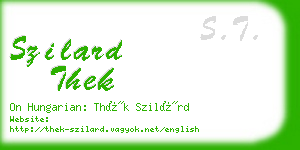 szilard thek business card